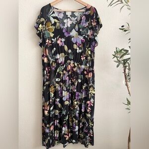 Ava & Viv Tropical Floral Print Dress Women’s 2X